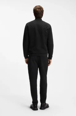 Porsche x BOSS zip-up sweatshirt with Pasha-check jacquard