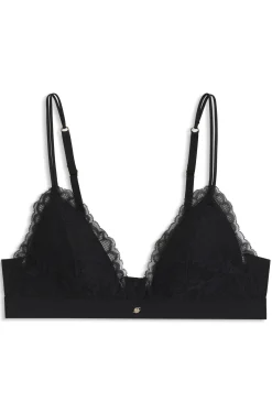 Premium lace bralette with mesh pleating