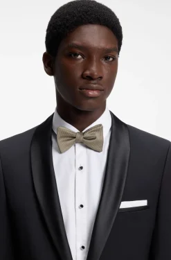 Pre-tied bow tie in a silk blend