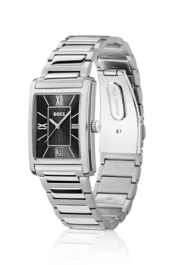Principle Dress black-dial watch with H-link bracelet