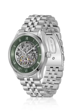 Principle Stainless-steel automatic watch with skeleton dial