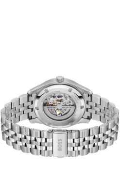 Principle Stainless-steel automatic watch with skeleton dial
