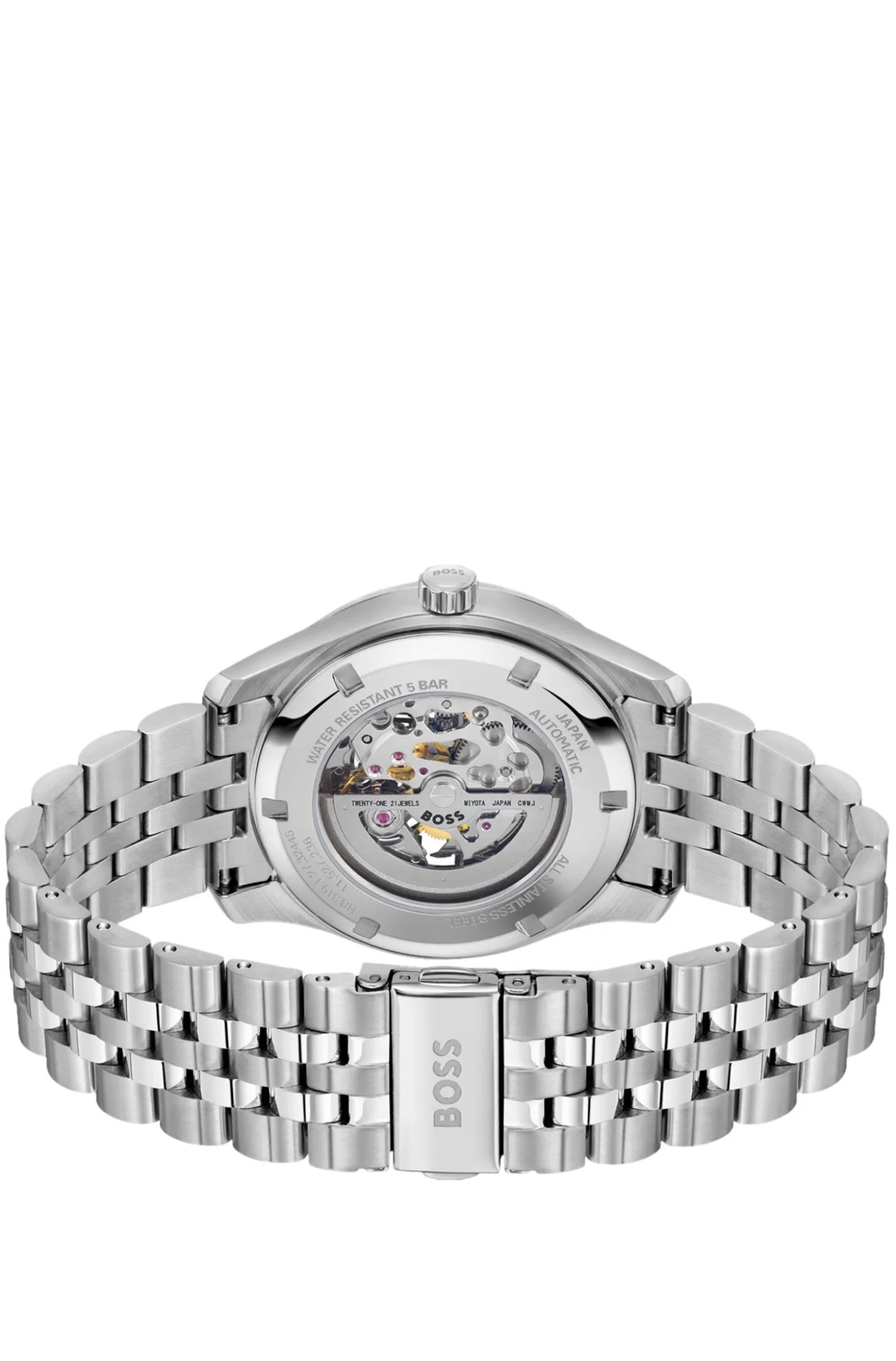 Principle Stainless-steel automatic watch with skeleton dial