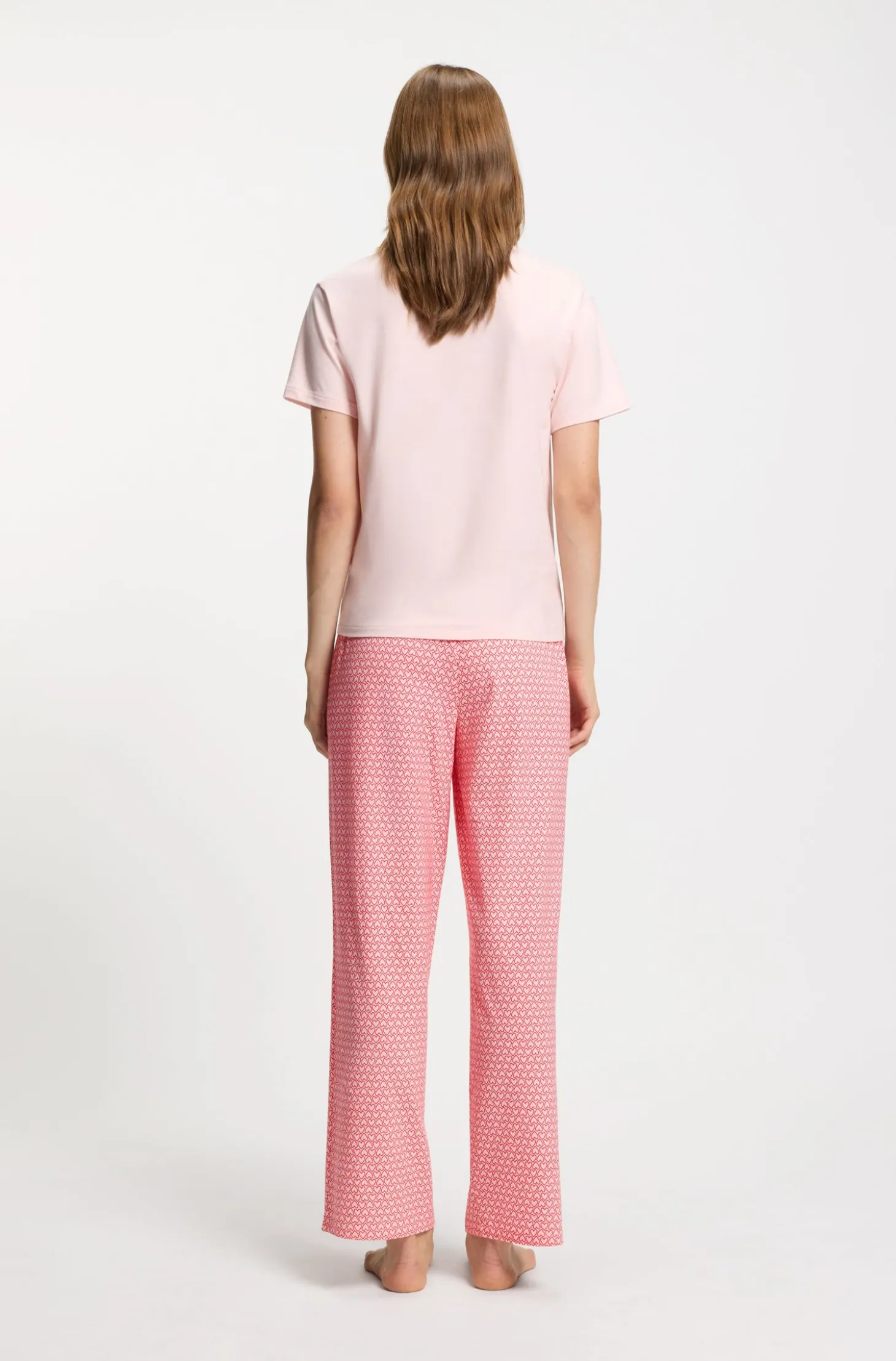 Printed pyjama bottoms in stretch modal and cotton
