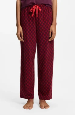 Printed pyjama bottoms in stretch modal and cotton