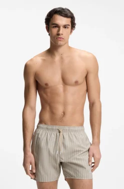 Printed swim shorts in quick-dry fabric