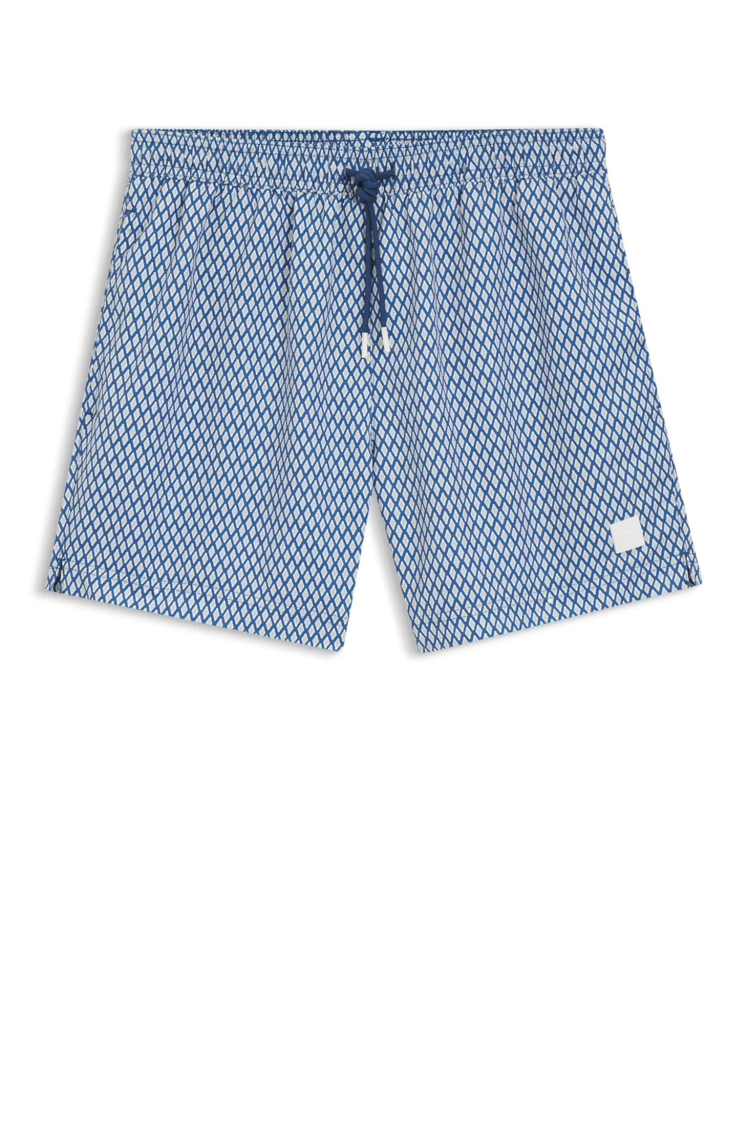 Printed swim shorts with logo badge