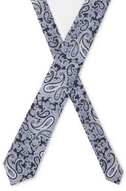 Pure-silk tie with paisley print