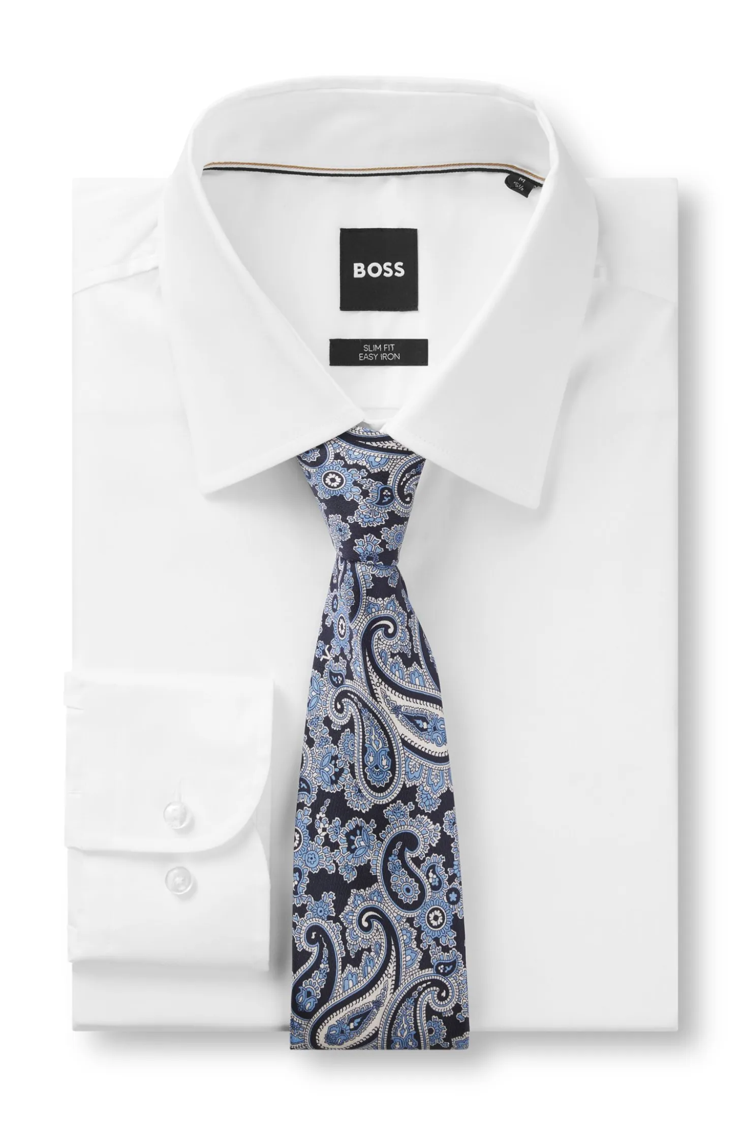 Pure-silk tie with paisley print