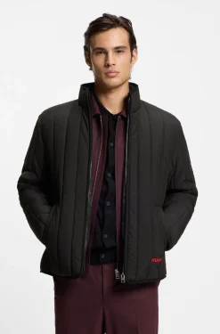 Quilted jacket with logo detail