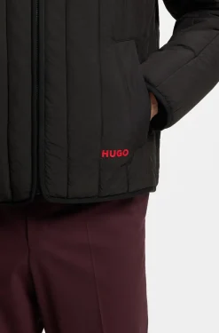 Quilted jacket with logo detail