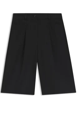 Regular-fit Bermuda trousers with flared leg