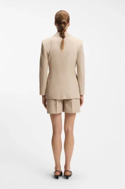Regular-fit blazer in a pinstripe cotton blend