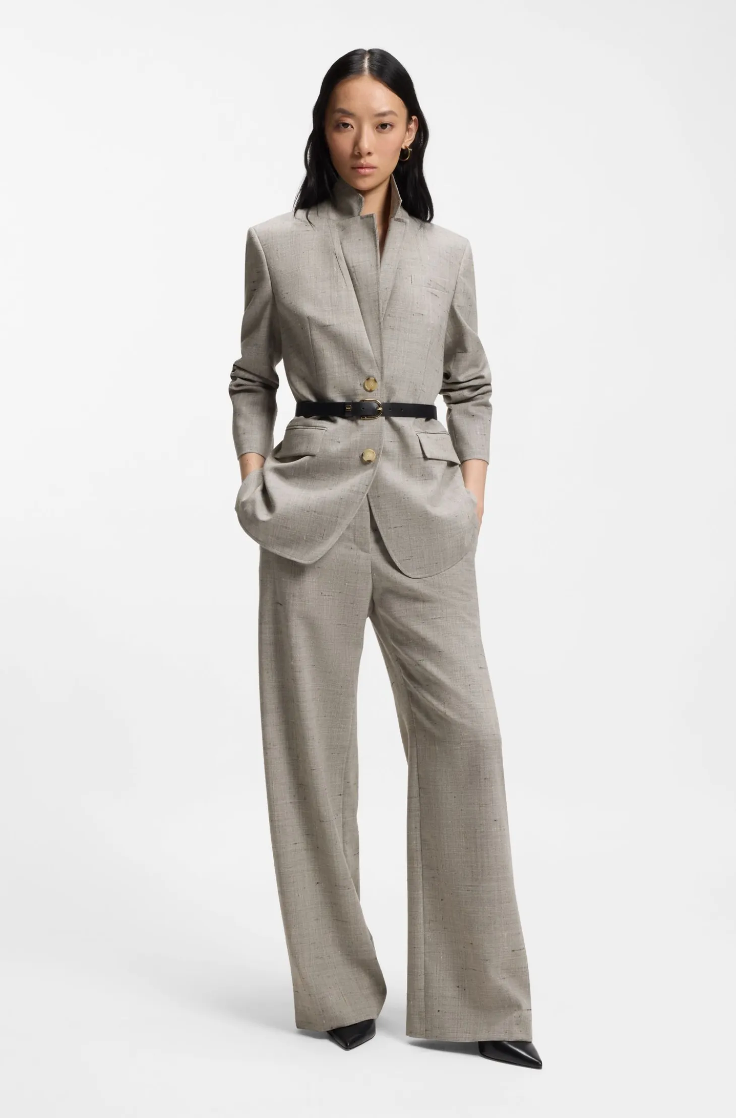 Regular-fit blazer in a wool blend