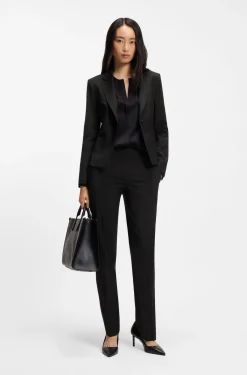 Regular-fit blazer in Italian-made virgin wool