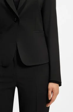 Regular-fit blazer in Italian-made virgin wool