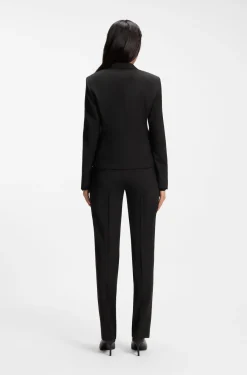 Regular-fit blazer in Italian-made virgin wool