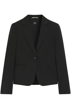 Regular-fit blazer in Italian-made virgin wool