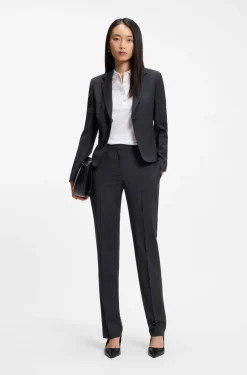 Regular-fit blazer in Italian-made virgin wool