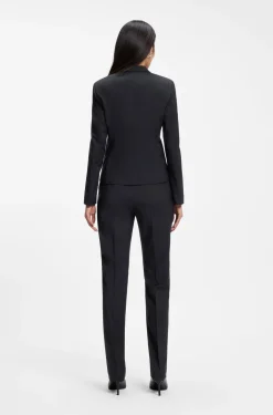 Regular-fit blazer in Italian-made virgin wool