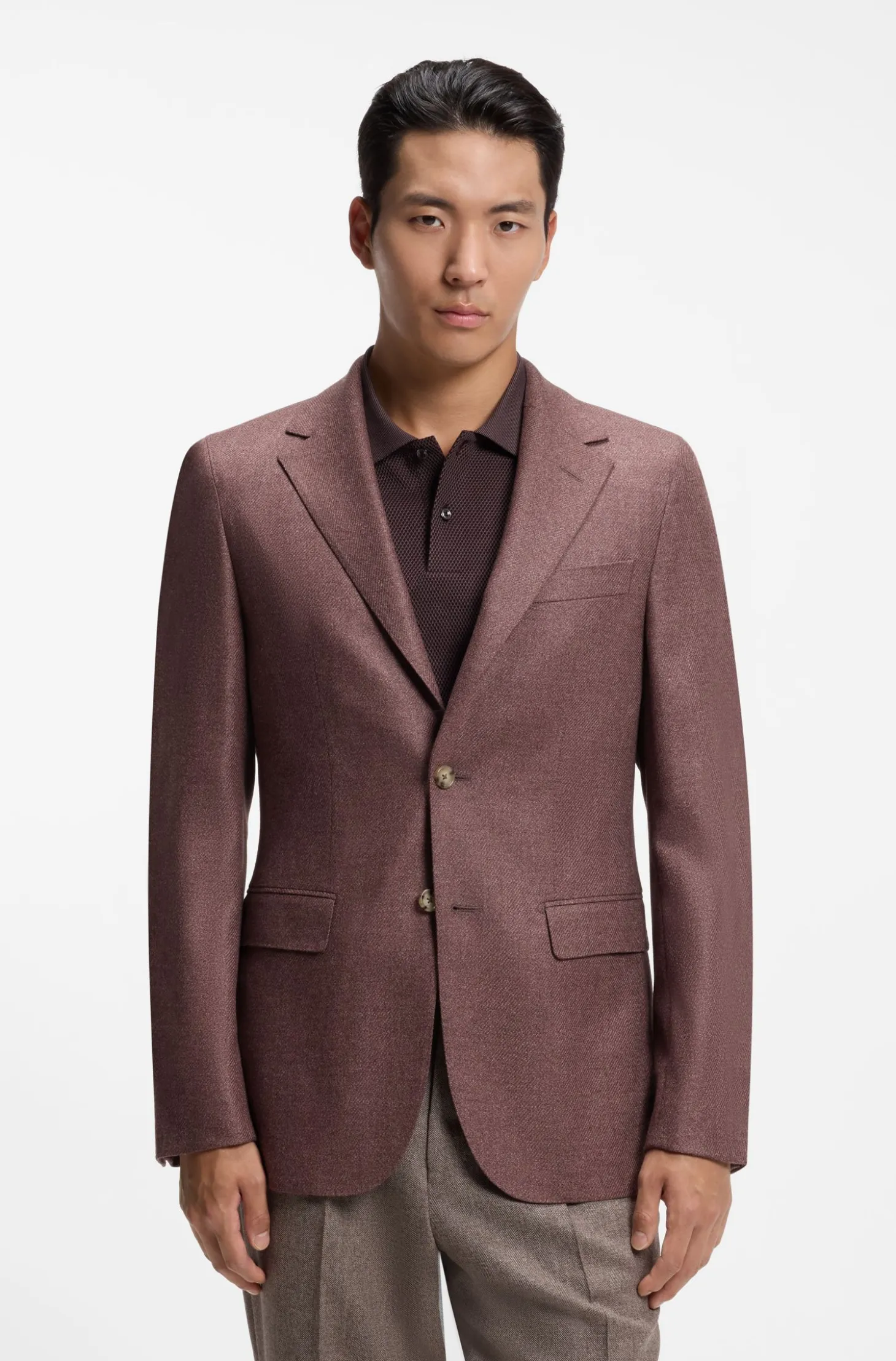 Regular-fit blazer in Loro Piana wool-silk
