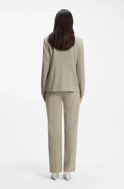 Regular-fit blazer in melange virgin wool