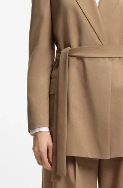Regular-fit blazer in stretch melange fabric