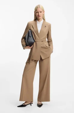 Regular-fit blazer in stretch melange fabric