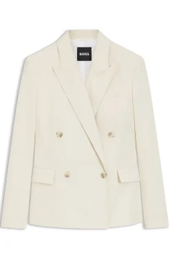 Regular-fit blazer in stretch cotton