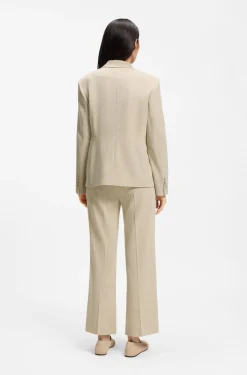 Regular-fit blazer in textured slub fabric
