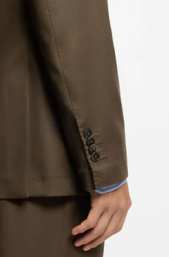Regular-fit blazer in virgin and textured wool