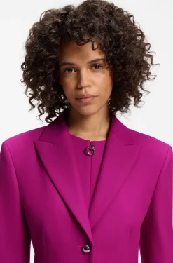 Regular-fit blazer with metal buttons