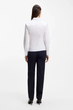 Regular-fit blouse in a cotton blend