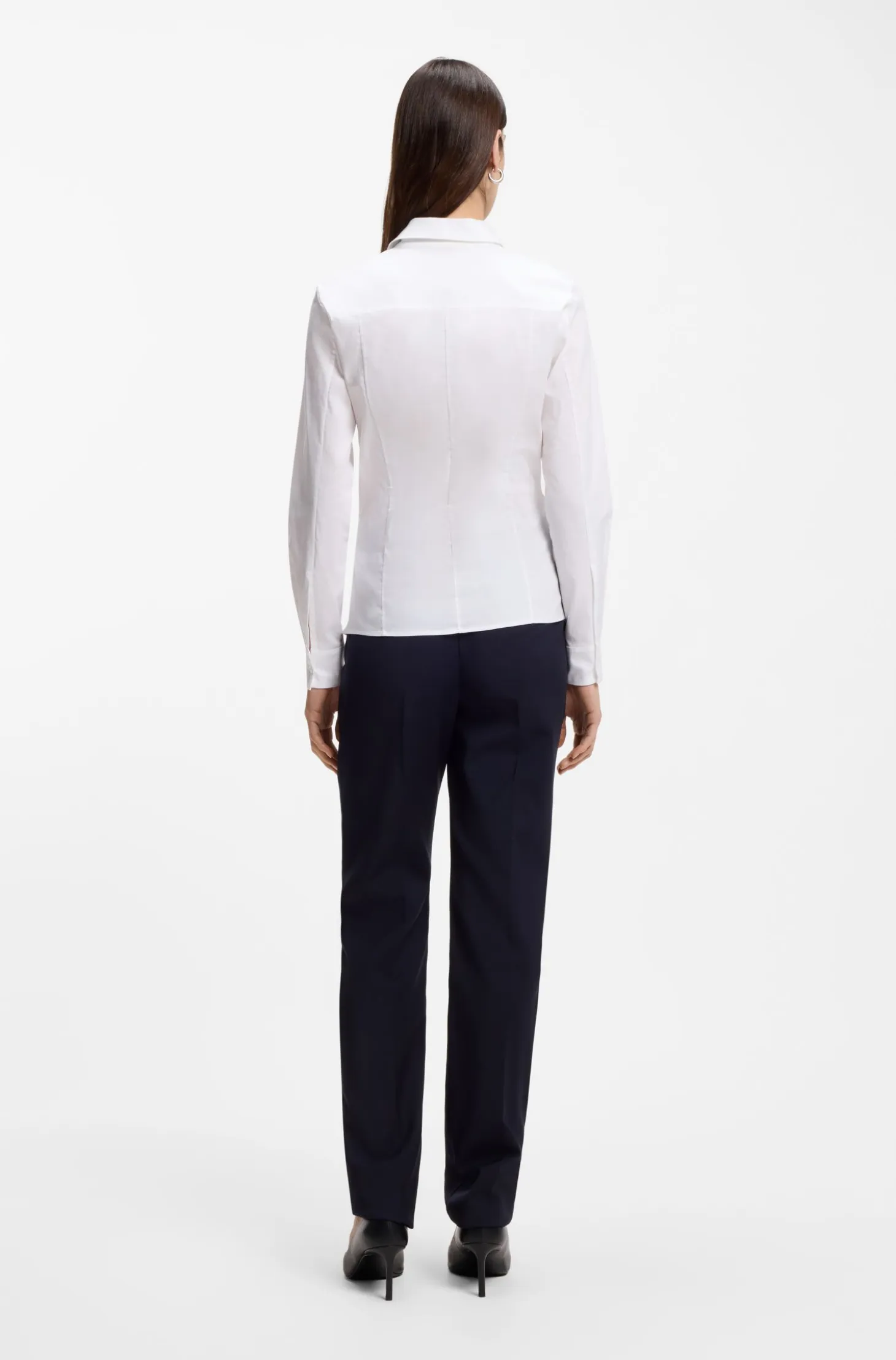 Regular-fit blouse in a cotton blend
