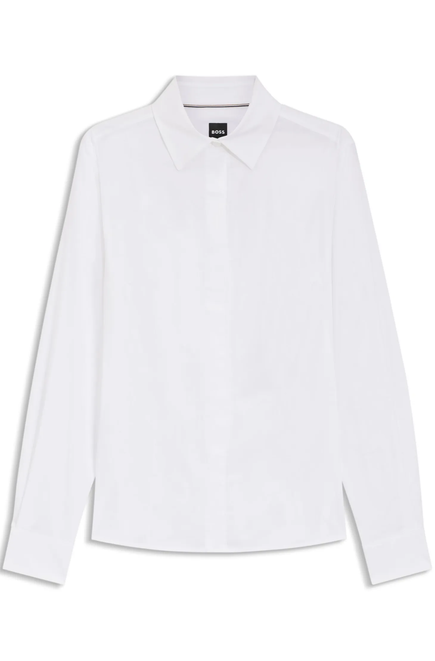 Regular-fit blouse in a cotton blend