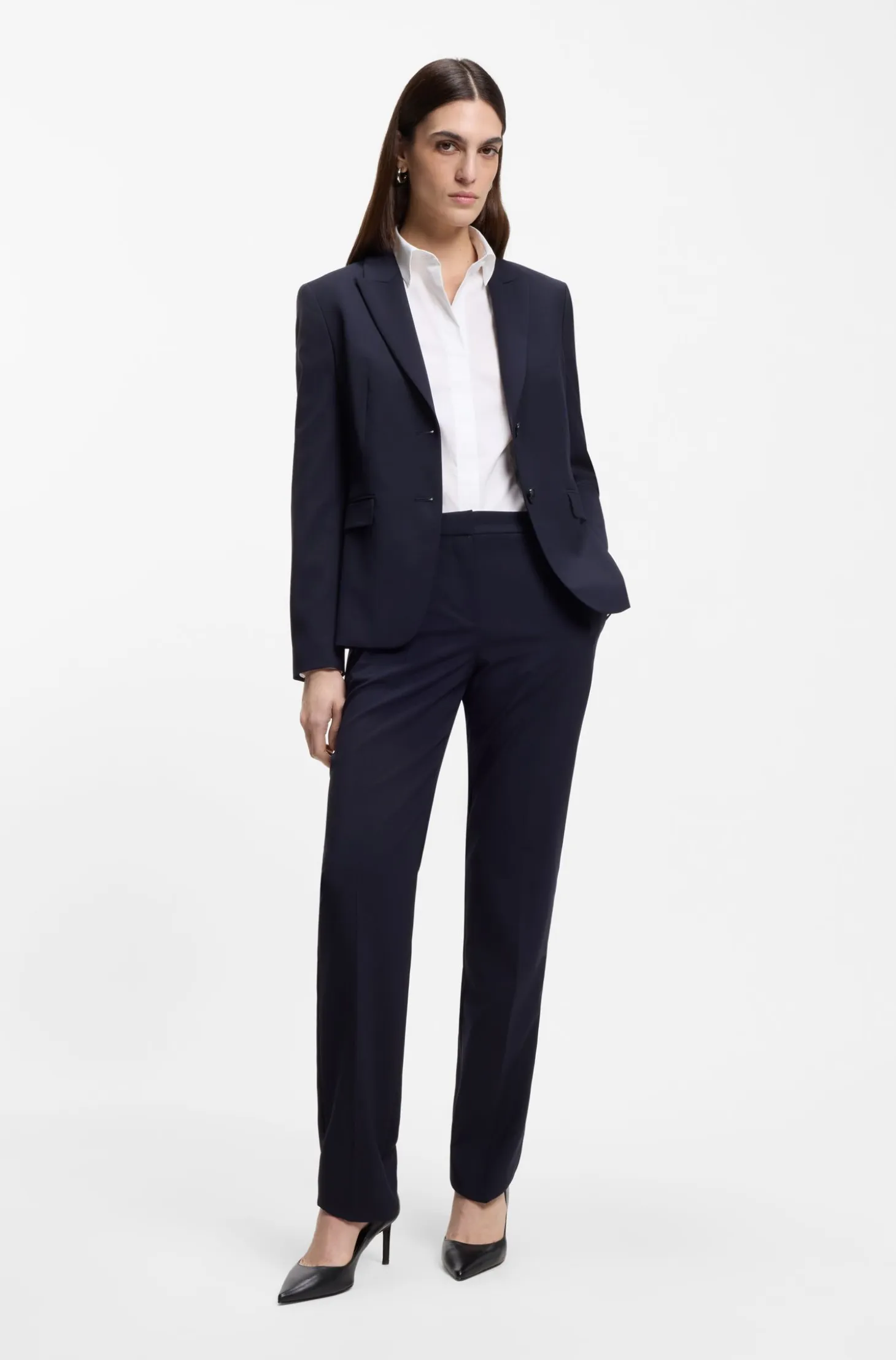 Regular-fit blouse in a cotton blend