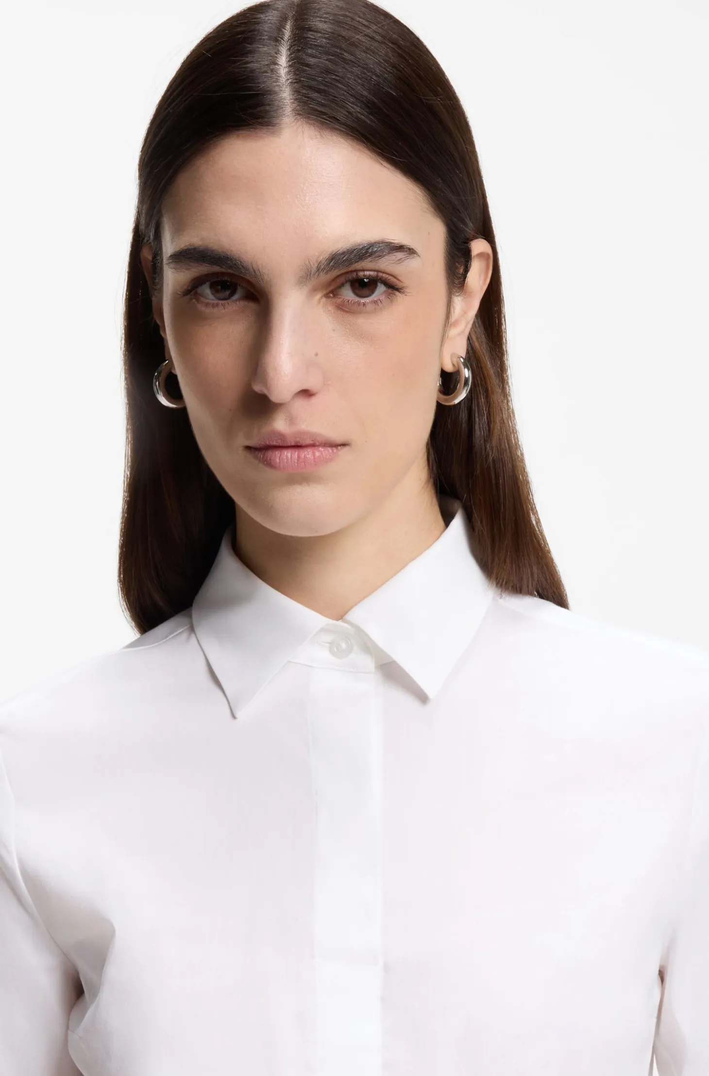 Regular-fit blouse in a cotton blend