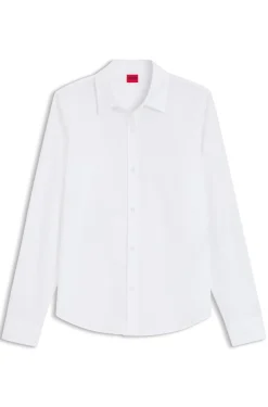 Regular-fit blouse in cotton poplin