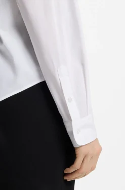 Regular-fit blouse in cotton poplin