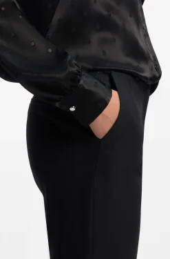 Regular-fit blouse in satin with burnout print