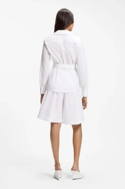 Regular-fit blouse with wrap front