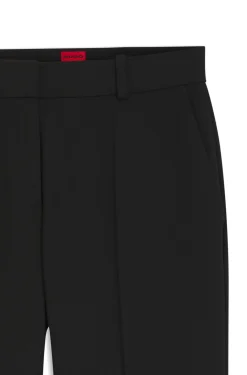Regular-fit bootcut trousers in stretch fabric