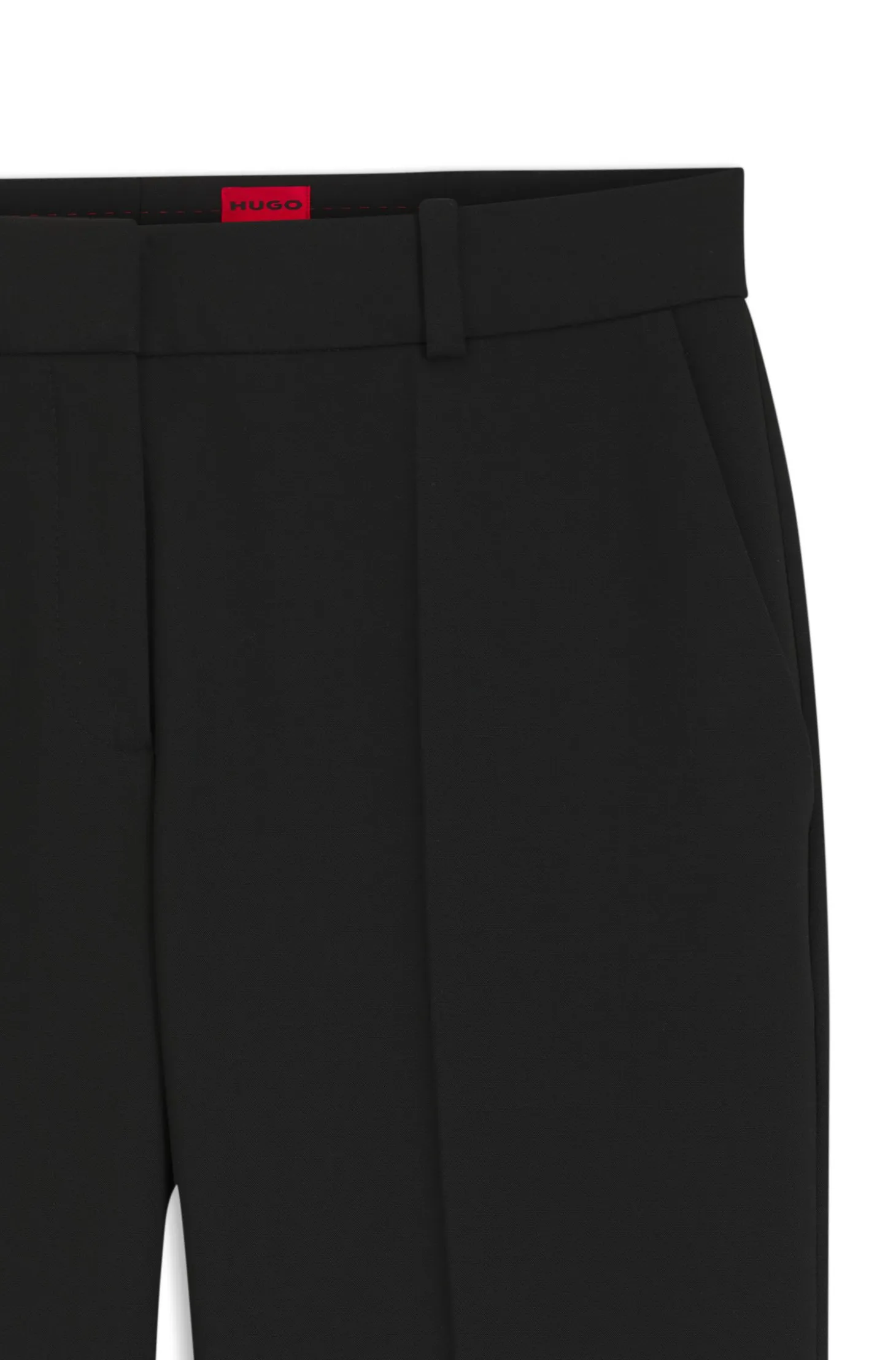 Regular-fit bootcut trousers in stretch fabric