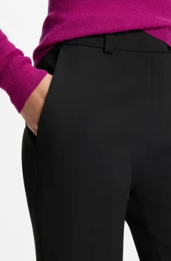 Regular-fit bootcut trousers in stretch fabric