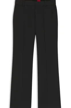 Regular-fit bootcut trousers in stretch fabric
