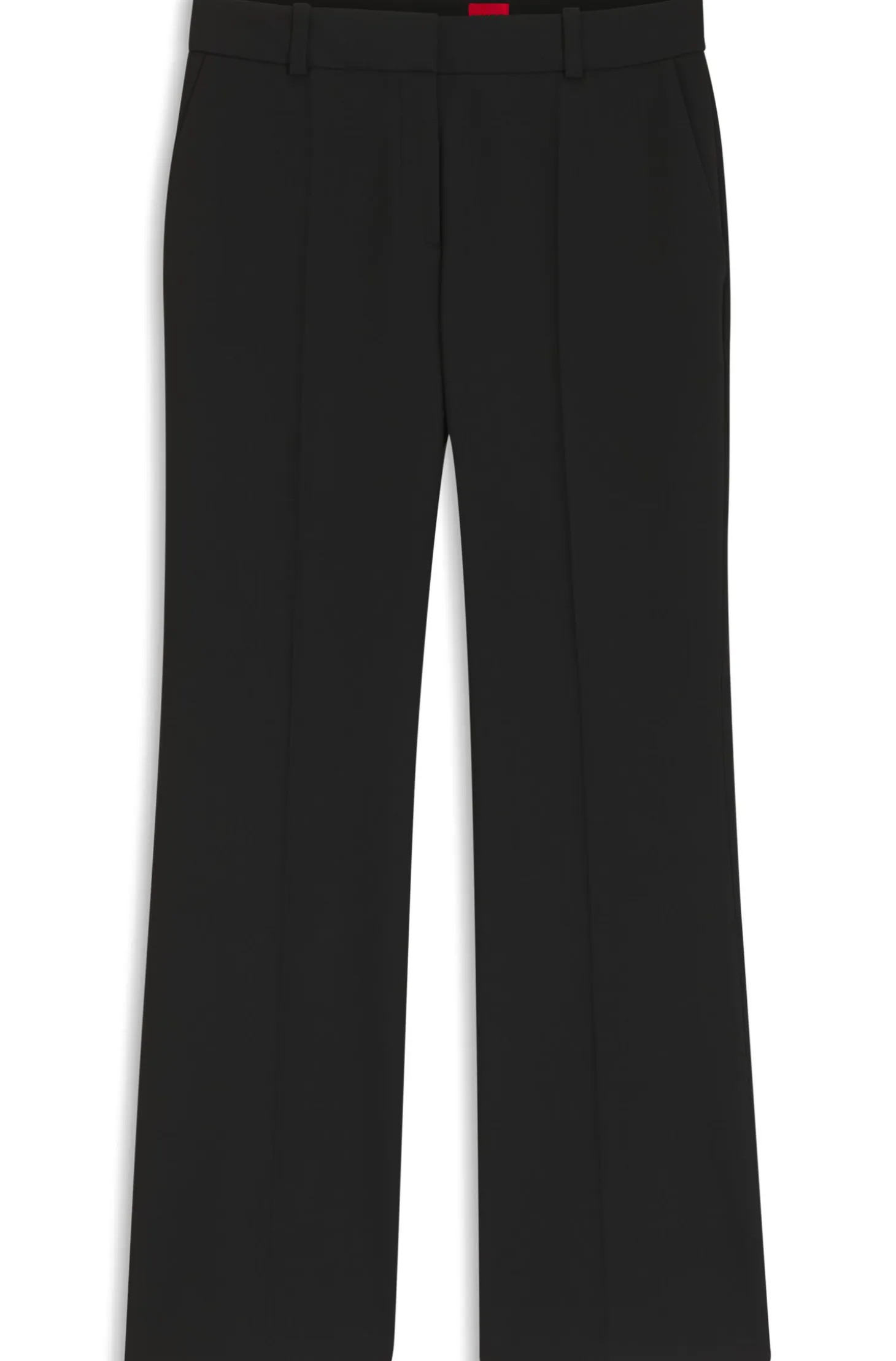 Regular-fit bootcut trousers in stretch fabric