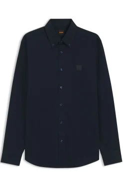 Regular-fit button-down shirt in cotton twill