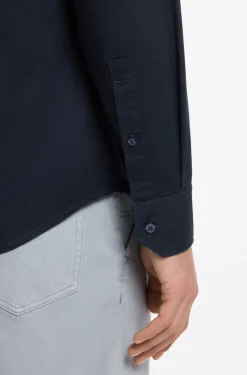 Regular-fit button-down shirt in cotton twill