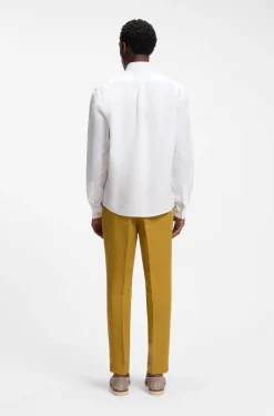 Regular-fit button-down shirt in linen