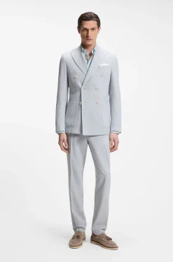Regular-fit button-down shirt in linen